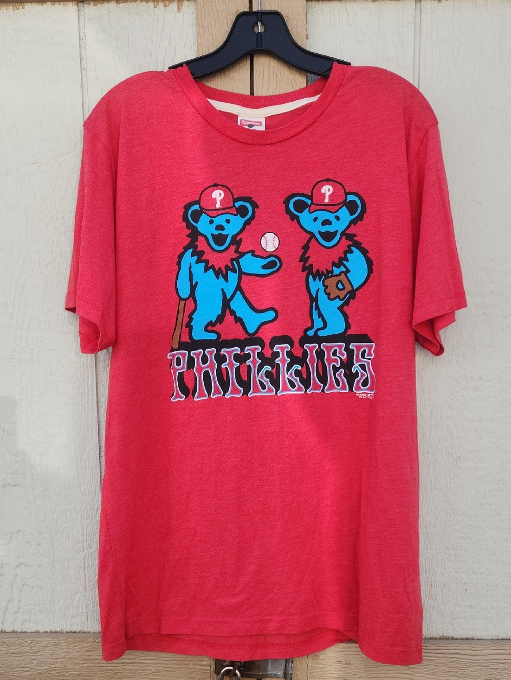Philadelphia Phillies Homage Grateful Dead Dancing Bears Baseball Sport Large